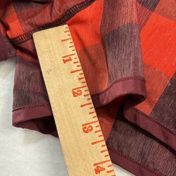 Lululemon | Run: Speed Short | Yama Check Flaming Tomato Rust Berry Size 6 - Picture 12 of 13